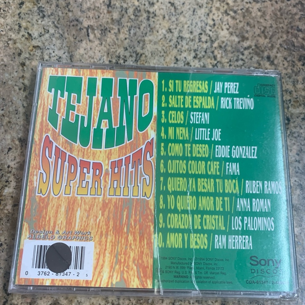 Tejano Super Hits CD